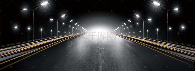 赛道光背景图片_时光黑色公路海报banner背景