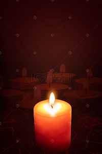 致敬英雄背景图片_感恩燃烧的蜡烛祈福背景