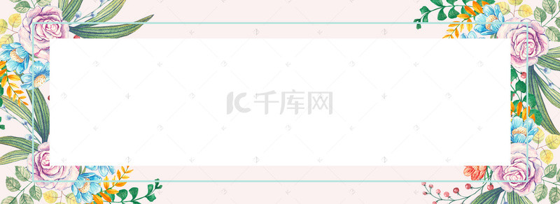 手绘京东浪漫小清新早春上新女装全屏海报