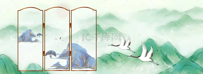 新中式海报素材背景图片_新中式地产高端地产开幕背景