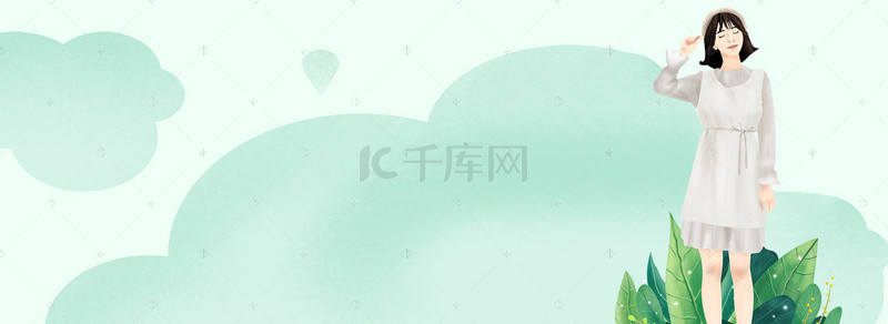 冬天晚安背景图片_11月你好旅游小清新绿色banner