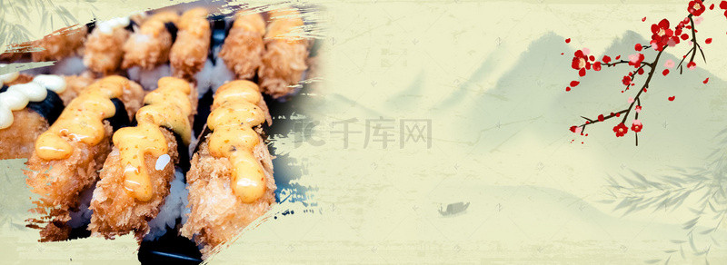 炸鸡背景图片_中国风美食文化背景