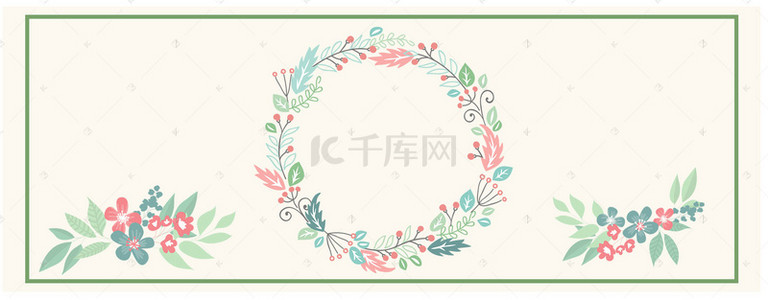 浅绿色小清新服饰上新电商banner