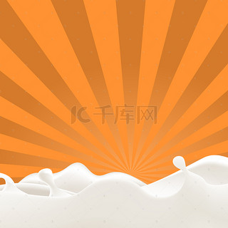 橙色条纹几何牛奶饼干PSD分层主图背景
