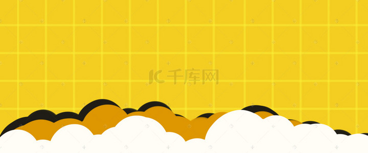 双11背景图片_双11卡通几何黄色banner