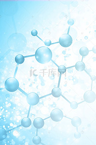 创意几何素材背景图片_蓝色几何医学基因平面素材