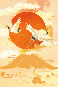 中国神话背景图片_神话系列中国风古风背景海报