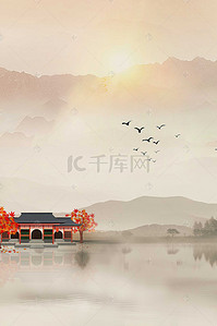 中国风房屋素材背景图片_酒馆中国风背景素材