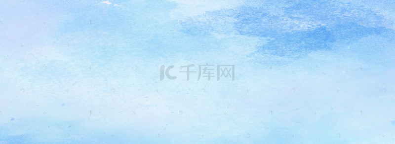 夏季大促海报背景图片_蓝色渐变水彩背景banner