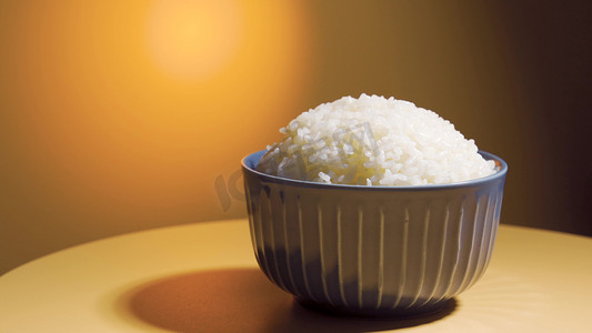 大米粒稻谷蒸煮米饭