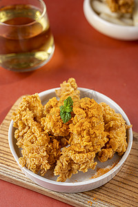 香脆炸鸡美味小吃食品摄影图配图