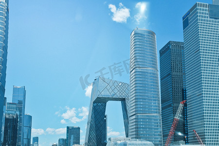 北京城市风光CBD建筑群实拍摄影图配图