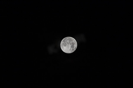 圆月月亮摄影图