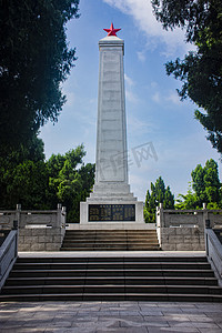 广州花都区花果山革命烈士陵园纪念碑摄影图配图