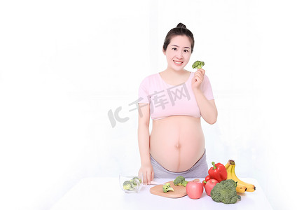 饮食健康规律营养孕妇摄影图配图