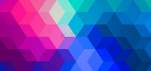 彩色几何背景图片_简约色块渐变通用彩色色块几何色块背景