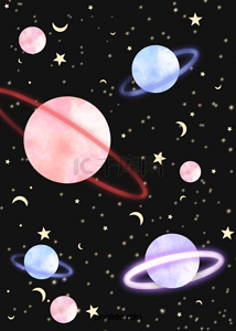 宇宙背景图片_planet illustration星际背景