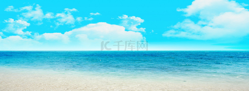 蓝天海洋背景背景图片_阳光沙滩蓝色背景
