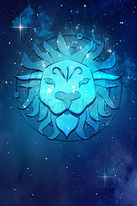 狮子星座海报背景