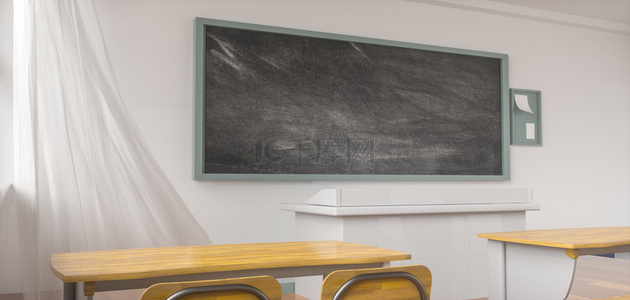 毕业生求职简历背景图片_C4D高考毕业教室空间写实立体背景