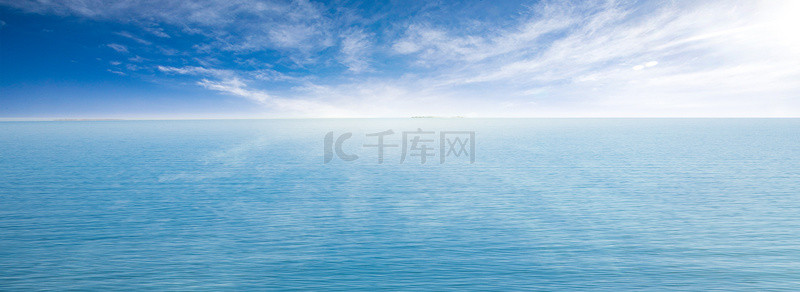 蓝天大海背景图片_海天一色大海海洋背景