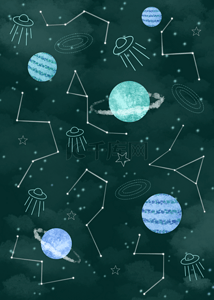 planet illustration星系背景