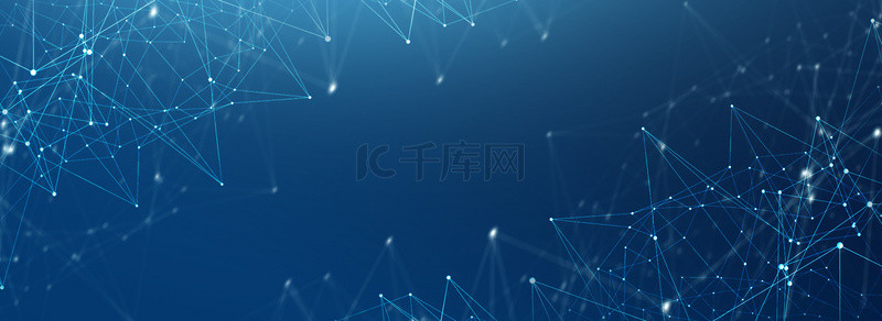 科幻蓝色科技网格海报banner