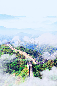 长城背景图片_著名建筑北京长城背景素材
