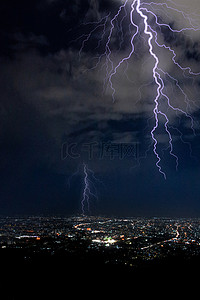 夜晚暴雨雷电抗洪救灾背景