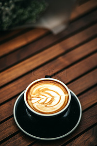 咖啡背景图片_桌面木质简约商务咖啡下午茶
