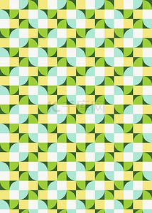 明丽背景图片_清新明丽黄蓝白绿色几何无缝pattern背景