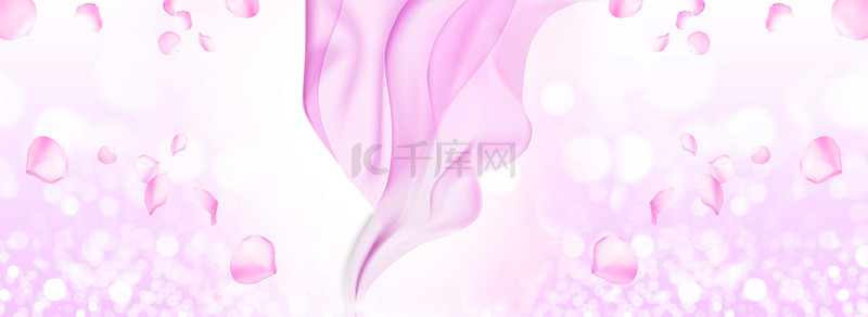 护肤品大自然背景图片_紫色护肤品海报素材