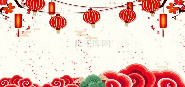 除夕海报背景背景图片_喜庆新年中国风海报背景