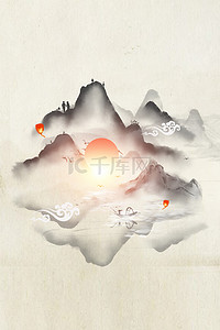 九月九重阳节中国风背景海报