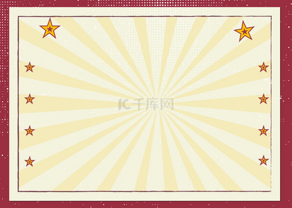 复古红色边框circus background