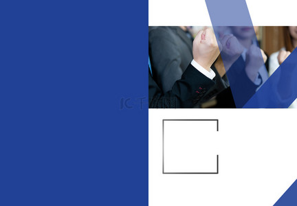 蓝色企业封面背景图片_蓝色企业宣传手册封面