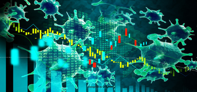健康管理背景图片_新型冠状病毒导致的股市下跌