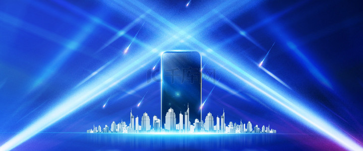 手机端背景背景图片_手机科技蓝色高端背景