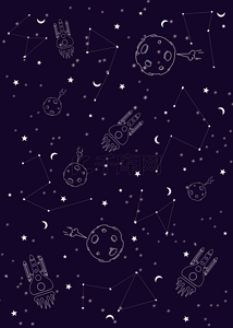 宇宙背景图片_planet illustration线条背景