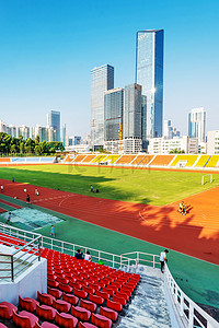 高清学校背景图片_学校室外操场跑道高清背景