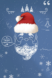 手绘圣诞帽背景图片_圣诞节简约卡通海报背景