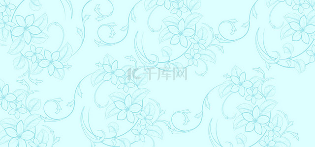 蓝色小花背景图片_蓝色花朵底纹纹理海报