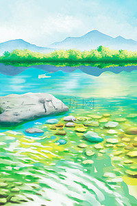 自然风景水面湖边背景图