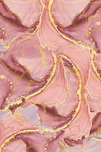 粉色抽象金粉大理石背景
