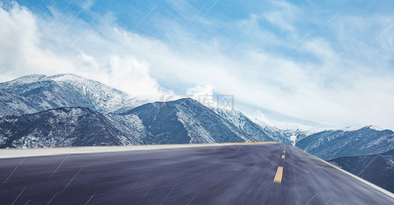 汽车背景背景图片_创意山脉高速公路背景合成