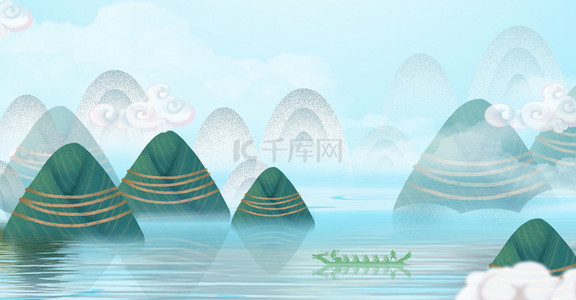 浓情端午背景图片_简约端午节创意背景合成