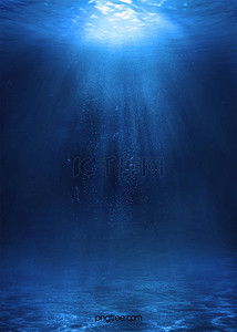 海洋背景图片_夏日深蓝色海底