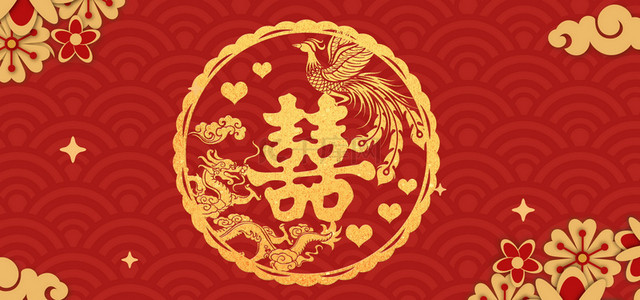 凤凰logo背景图片_中国风中式婚礼龙凤吉祥高清背景