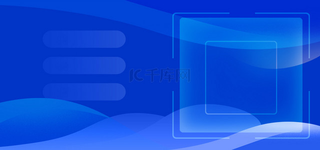 微信二维码背景图片_简约科技蓝色二维码边框