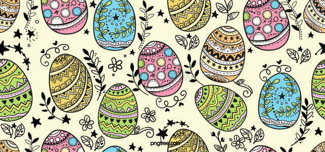 手绘涂鸦复活节彩蛋